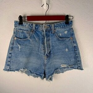 Wild Fable Super High-Rise Cutoff Hot Shorts Distressed Destroyed Denim Size 6